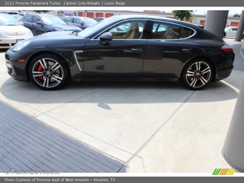 Carbon Grey Metallic / Luxor Beige 2012 Porsche Panamera Turbo