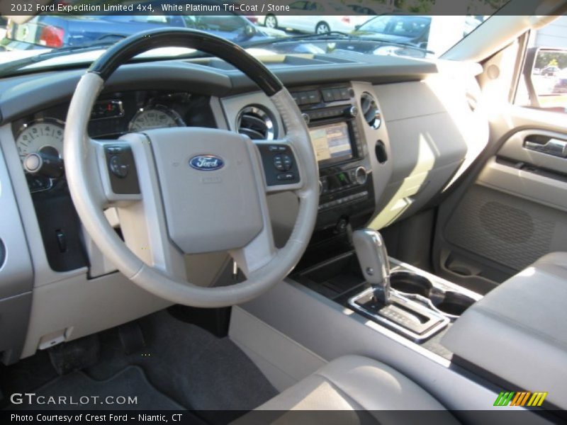 White Platinum Tri-Coat / Stone 2012 Ford Expedition Limited 4x4