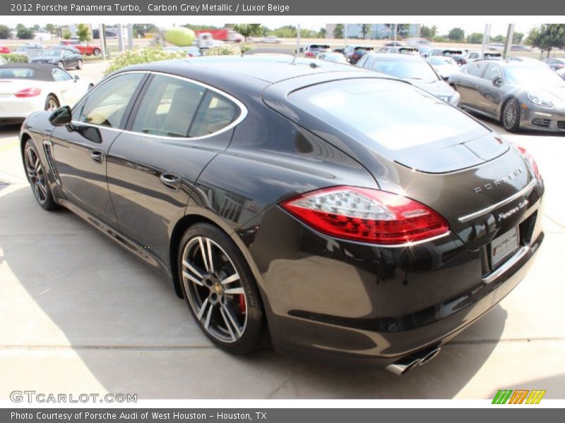 Carbon Grey Metallic / Luxor Beige 2012 Porsche Panamera Turbo