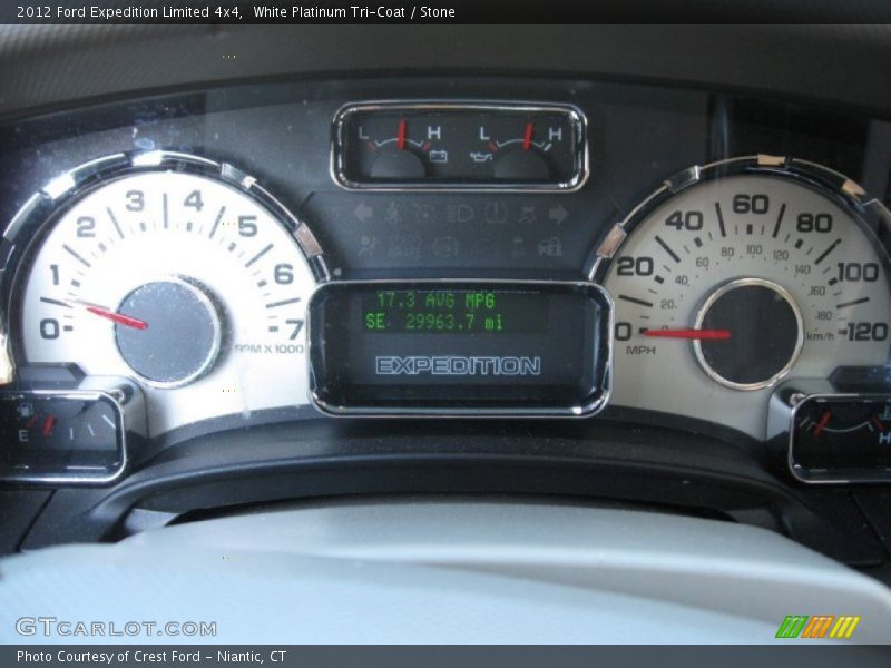 White Platinum Tri-Coat / Stone 2012 Ford Expedition Limited 4x4