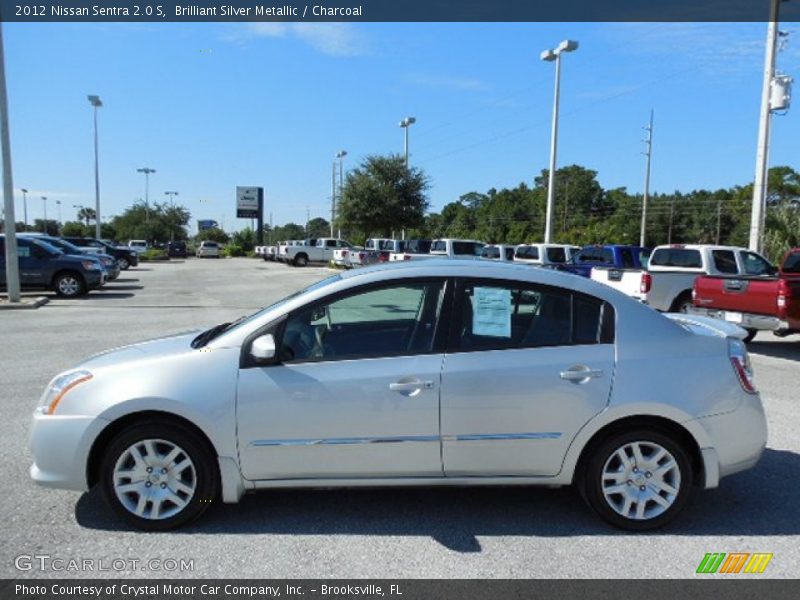 Brilliant Silver Metallic / Charcoal 2012 Nissan Sentra 2.0 S