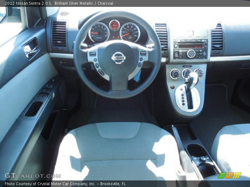 Brilliant Silver Metallic / Charcoal 2012 Nissan Sentra 2.0 S