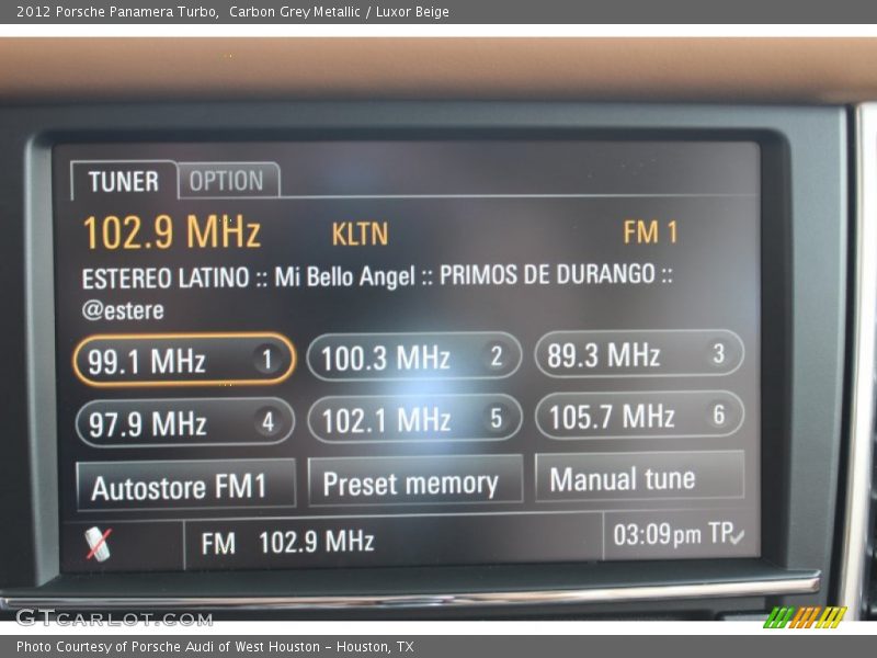 Carbon Grey Metallic / Luxor Beige 2012 Porsche Panamera Turbo