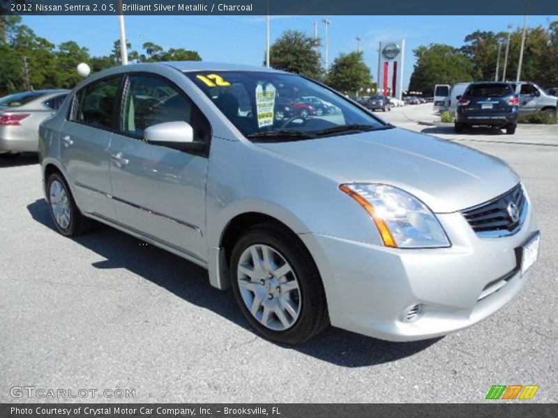 Brilliant Silver Metallic / Charcoal 2012 Nissan Sentra 2.0 S