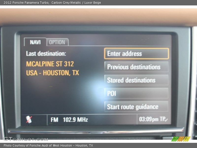Carbon Grey Metallic / Luxor Beige 2012 Porsche Panamera Turbo