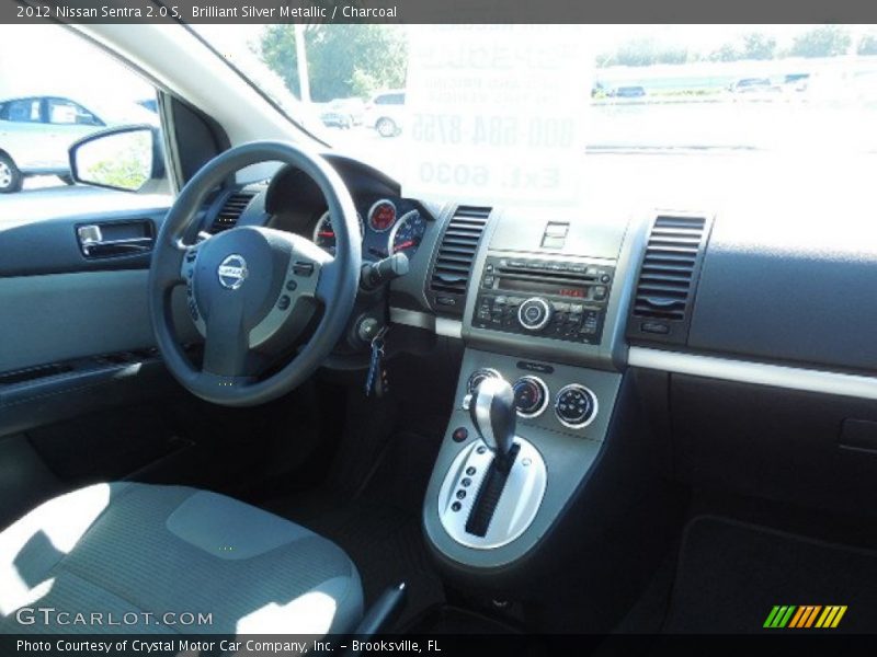 Brilliant Silver Metallic / Charcoal 2012 Nissan Sentra 2.0 S