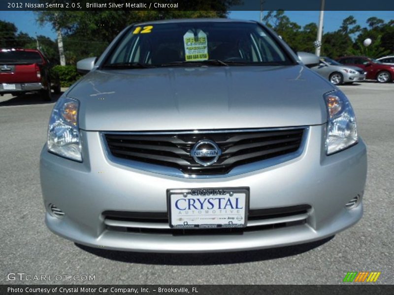 Brilliant Silver Metallic / Charcoal 2012 Nissan Sentra 2.0 S
