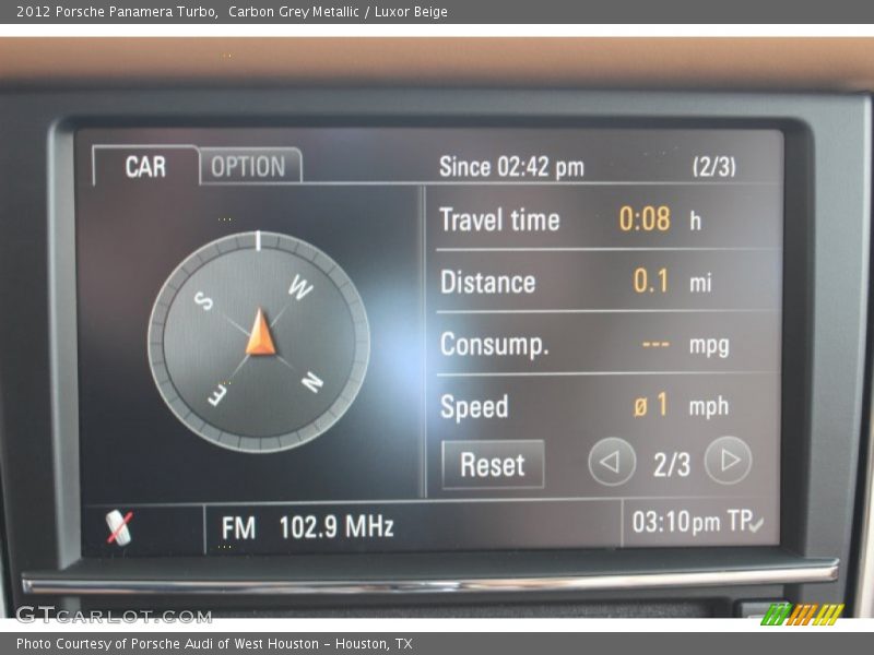 Carbon Grey Metallic / Luxor Beige 2012 Porsche Panamera Turbo
