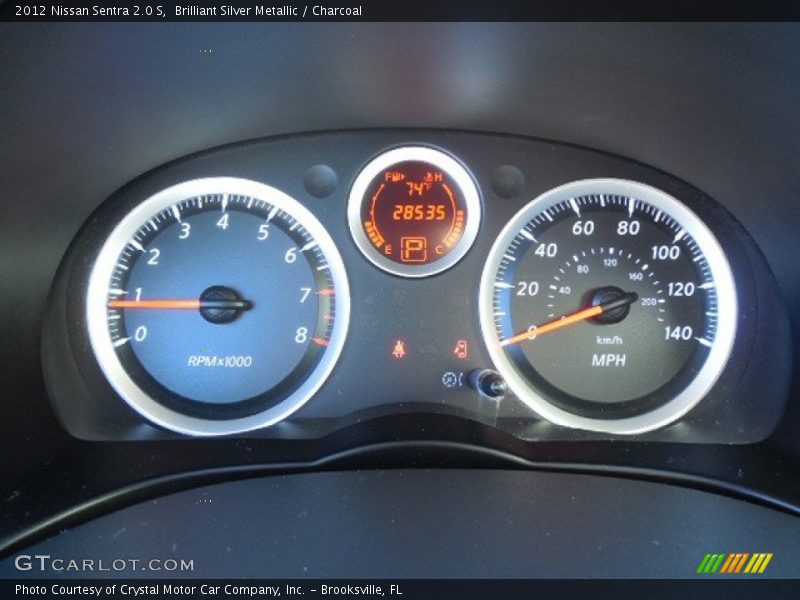 Brilliant Silver Metallic / Charcoal 2012 Nissan Sentra 2.0 S