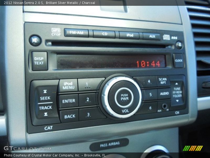Brilliant Silver Metallic / Charcoal 2012 Nissan Sentra 2.0 S