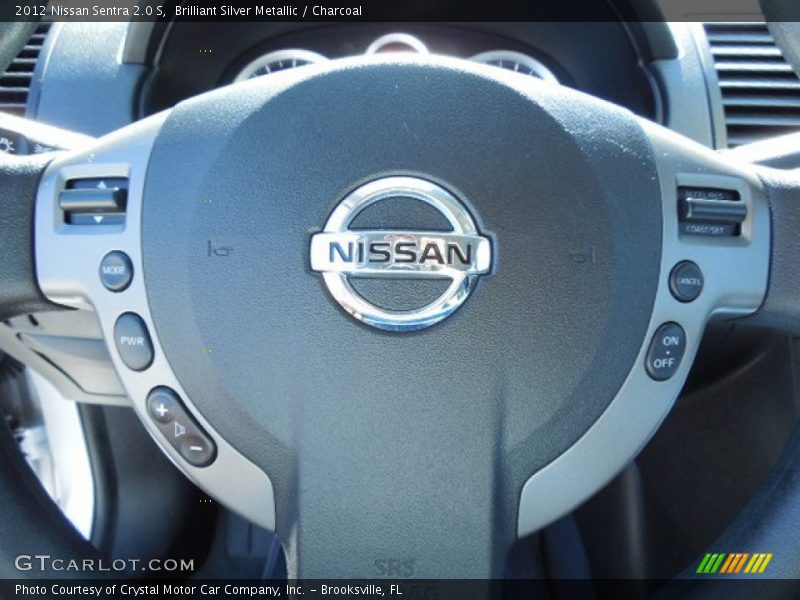 Brilliant Silver Metallic / Charcoal 2012 Nissan Sentra 2.0 S
