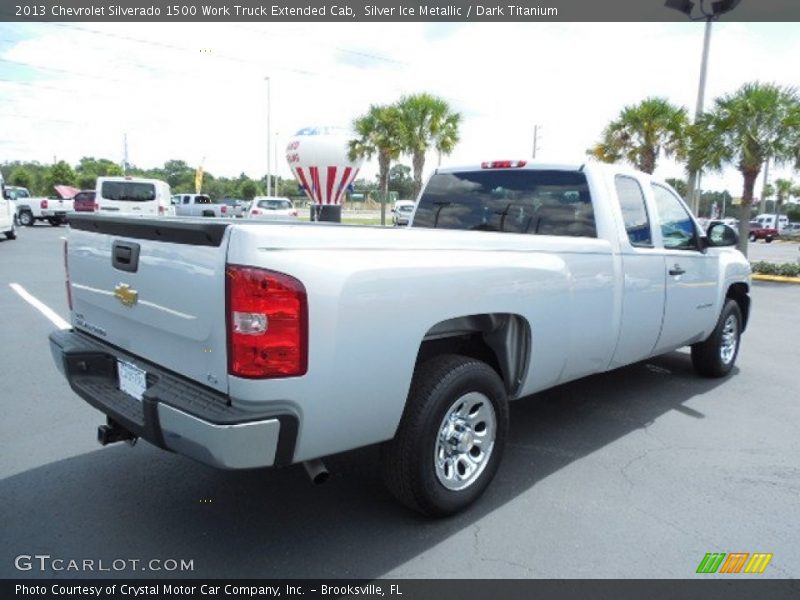 Silver Ice Metallic / Dark Titanium 2013 Chevrolet Silverado 1500 Work Truck Extended Cab