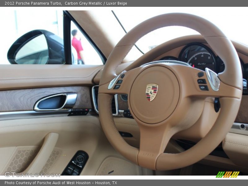 Carbon Grey Metallic / Luxor Beige 2012 Porsche Panamera Turbo