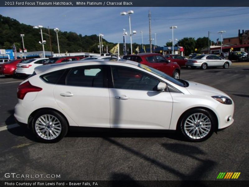 White Platinum / Charcoal Black 2013 Ford Focus Titanium Hatchback