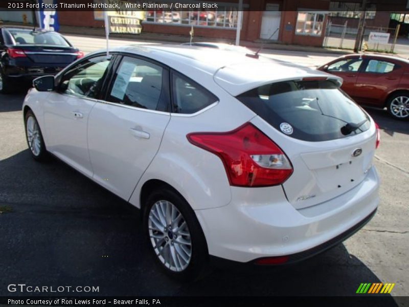 White Platinum / Charcoal Black 2013 Ford Focus Titanium Hatchback