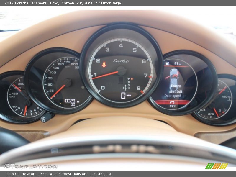 Carbon Grey Metallic / Luxor Beige 2012 Porsche Panamera Turbo