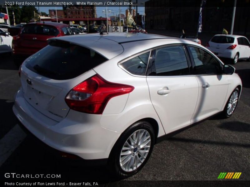 White Platinum / Charcoal Black 2013 Ford Focus Titanium Hatchback