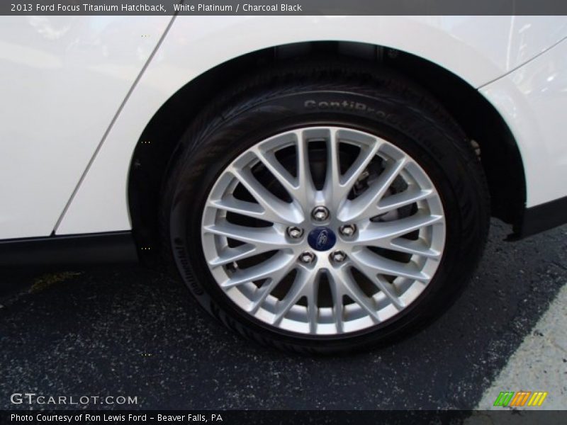 White Platinum / Charcoal Black 2013 Ford Focus Titanium Hatchback