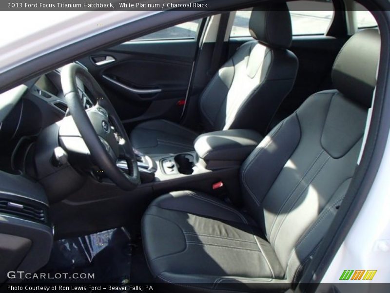 White Platinum / Charcoal Black 2013 Ford Focus Titanium Hatchback