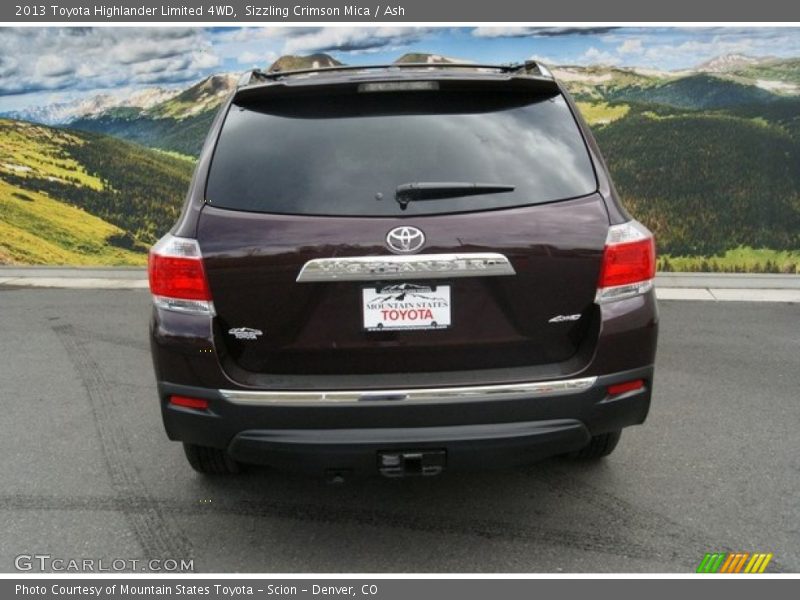 Sizzling Crimson Mica / Ash 2013 Toyota Highlander Limited 4WD