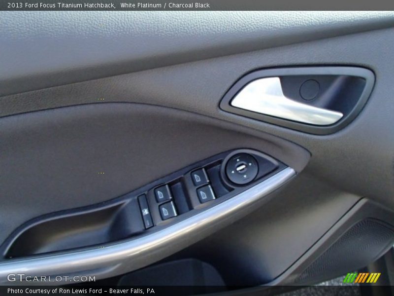 White Platinum / Charcoal Black 2013 Ford Focus Titanium Hatchback