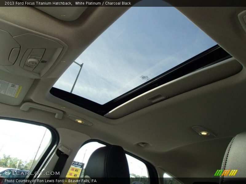 White Platinum / Charcoal Black 2013 Ford Focus Titanium Hatchback