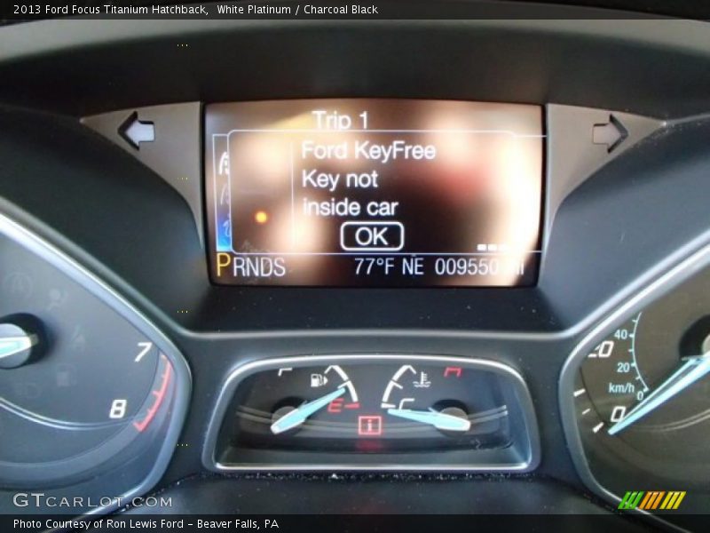 White Platinum / Charcoal Black 2013 Ford Focus Titanium Hatchback