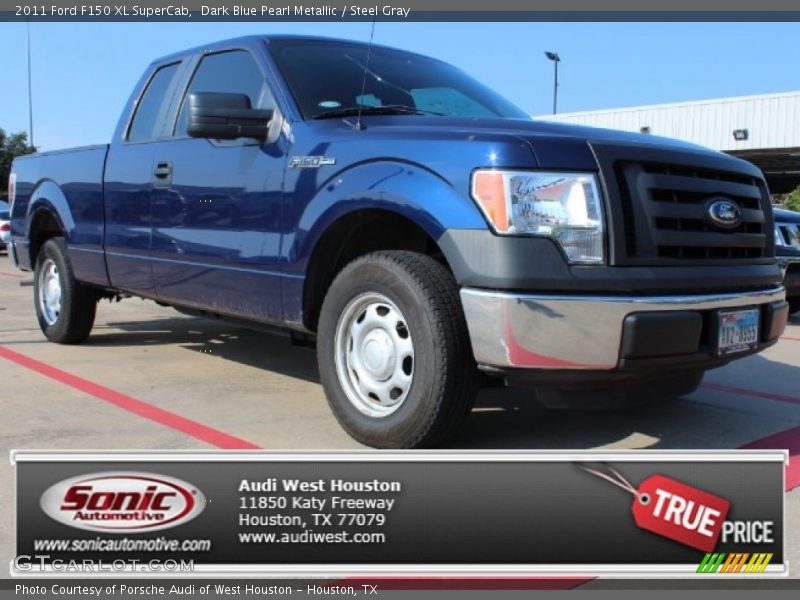 Dark Blue Pearl Metallic / Steel Gray 2011 Ford F150 XL SuperCab