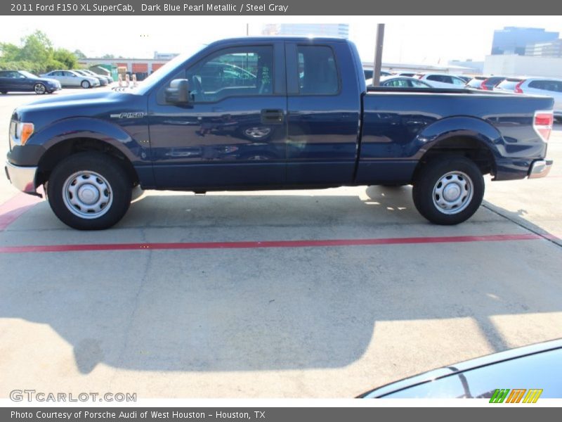 Dark Blue Pearl Metallic / Steel Gray 2011 Ford F150 XL SuperCab