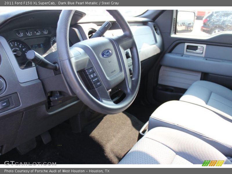 Dark Blue Pearl Metallic / Steel Gray 2011 Ford F150 XL SuperCab