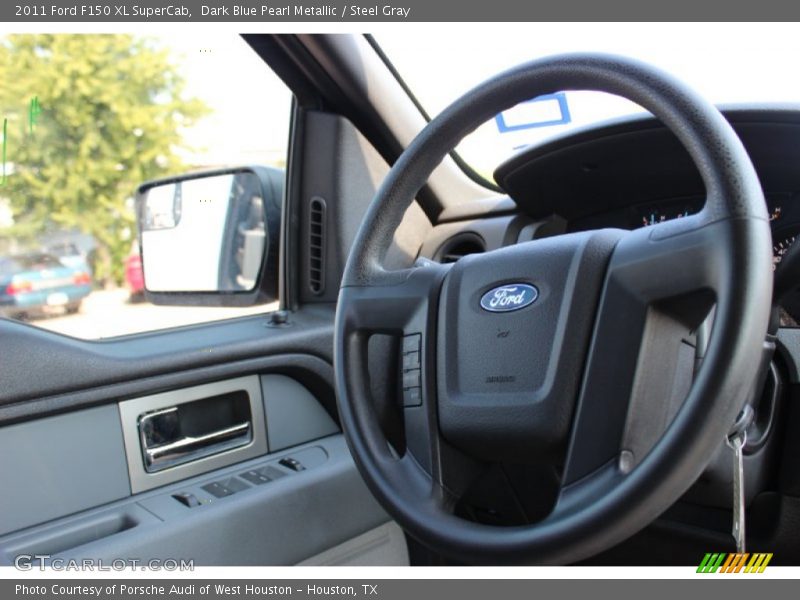 Dark Blue Pearl Metallic / Steel Gray 2011 Ford F150 XL SuperCab
