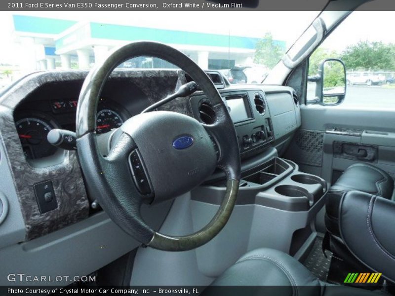 Oxford White / Medium Flint 2011 Ford E Series Van E350 Passenger Conversion