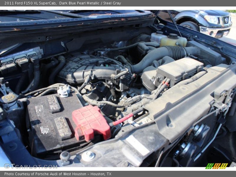 Dark Blue Pearl Metallic / Steel Gray 2011 Ford F150 XL SuperCab