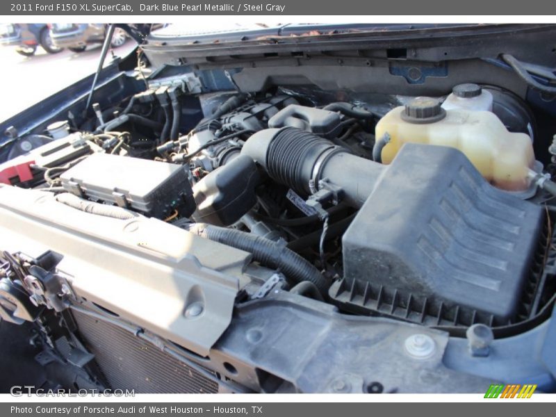 Dark Blue Pearl Metallic / Steel Gray 2011 Ford F150 XL SuperCab