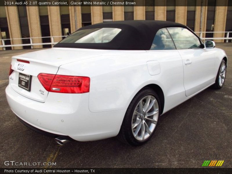 Glacier White Metallic / Chestnut Brown 2014 Audi A5 2.0T quattro Cabriolet