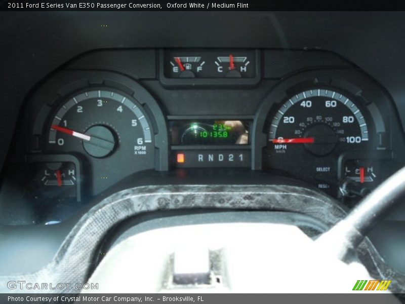 Oxford White / Medium Flint 2011 Ford E Series Van E350 Passenger Conversion