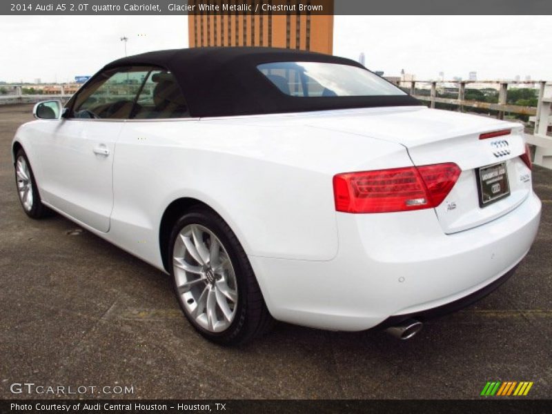 Glacier White Metallic / Chestnut Brown 2014 Audi A5 2.0T quattro Cabriolet