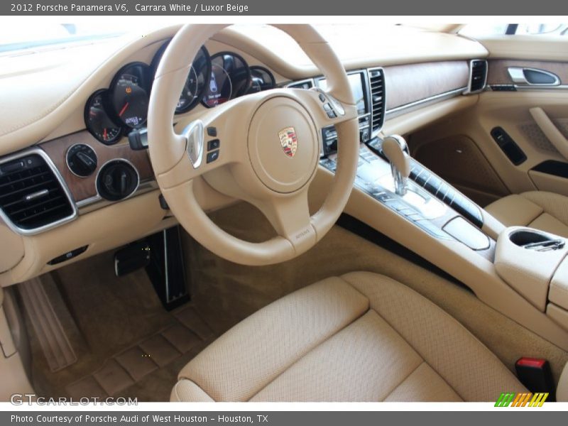 Carrara White / Luxor Beige 2012 Porsche Panamera V6