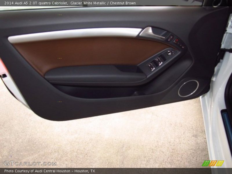 Glacier White Metallic / Chestnut Brown 2014 Audi A5 2.0T quattro Cabriolet