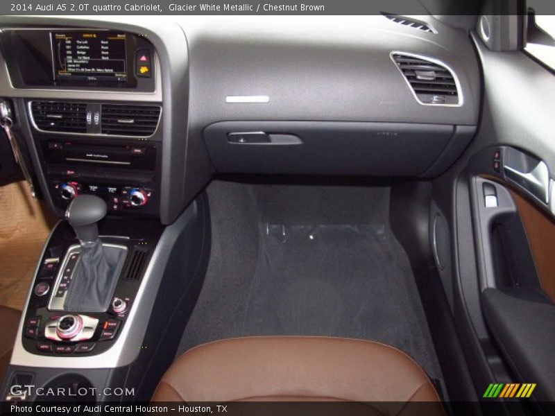 Glacier White Metallic / Chestnut Brown 2014 Audi A5 2.0T quattro Cabriolet