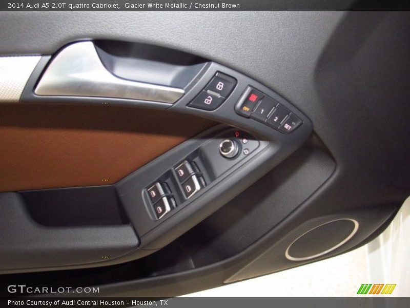 Glacier White Metallic / Chestnut Brown 2014 Audi A5 2.0T quattro Cabriolet
