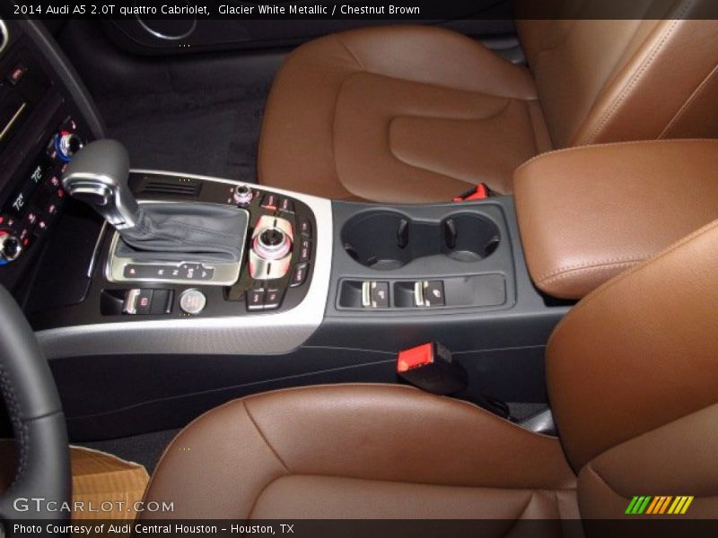 Glacier White Metallic / Chestnut Brown 2014 Audi A5 2.0T quattro Cabriolet
