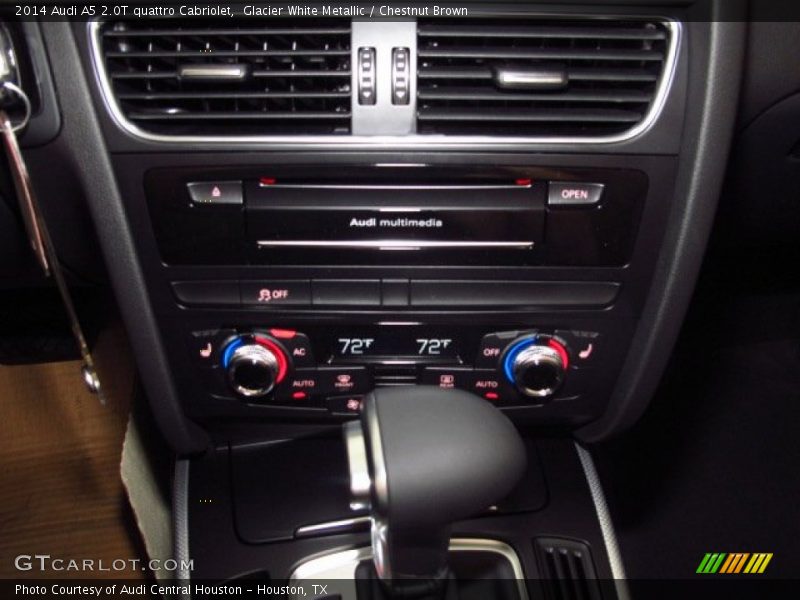 Glacier White Metallic / Chestnut Brown 2014 Audi A5 2.0T quattro Cabriolet
