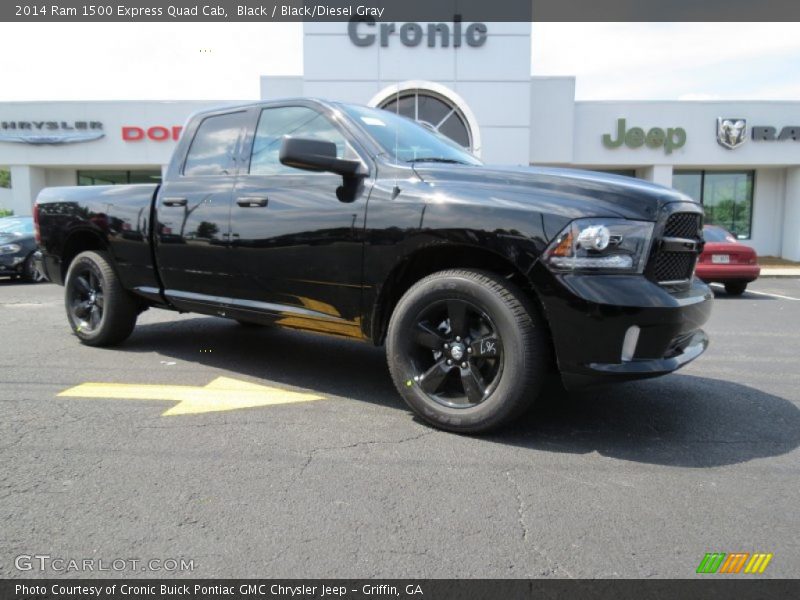 Black / Black/Diesel Gray 2014 Ram 1500 Express Quad Cab