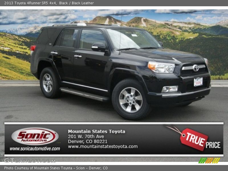 Black / Black Leather 2013 Toyota 4Runner SR5 4x4