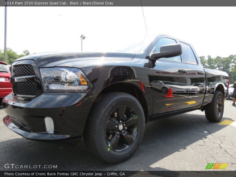 Black / Black/Diesel Gray 2014 Ram 1500 Express Quad Cab