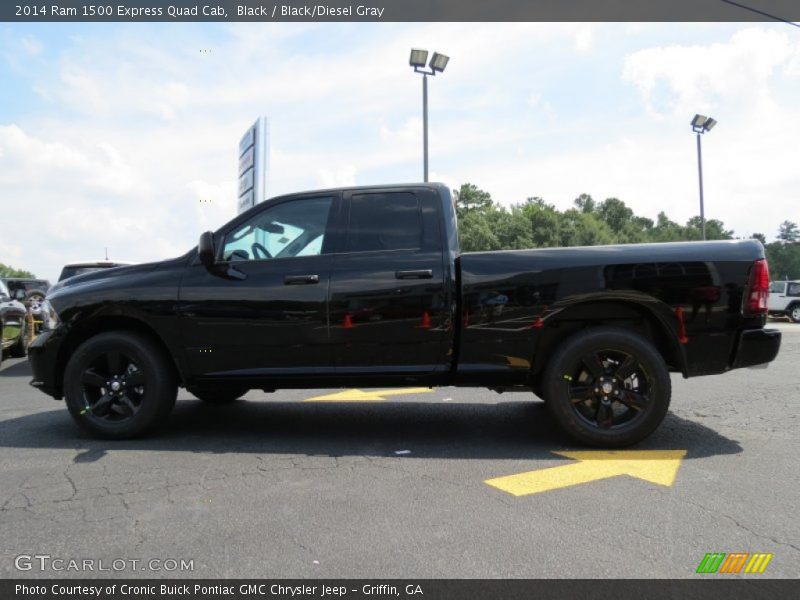 Black / Black/Diesel Gray 2014 Ram 1500 Express Quad Cab