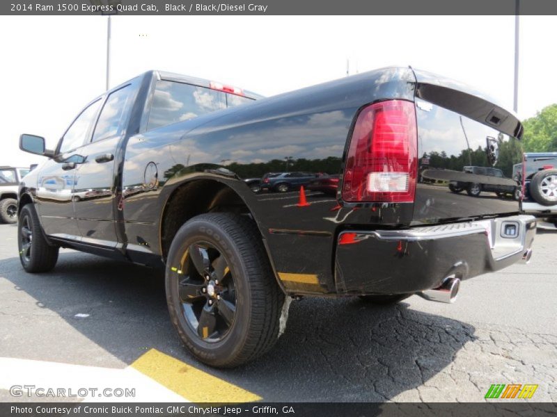 Black / Black/Diesel Gray 2014 Ram 1500 Express Quad Cab