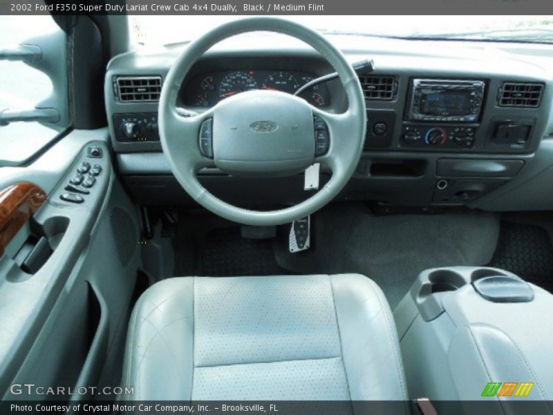 Black / Medium Flint 2002 Ford F350 Super Duty Lariat Crew Cab 4x4 Dually