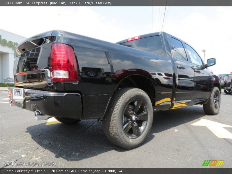 Black / Black/Diesel Gray 2014 Ram 1500 Express Quad Cab